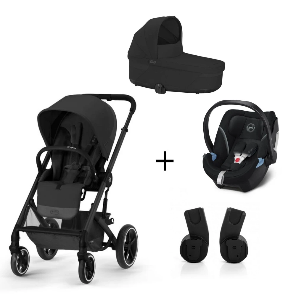 CYBEX Pack Trio Poussette Balios S Lux + Nacelle Cot S + Aton 5 + Adaptateurs - Moon Black 3 CYBEX Pack Trio Poussette Balios S Lux + Nacelle Cot S + Aton 5 + Adaptateurs - Moon Black