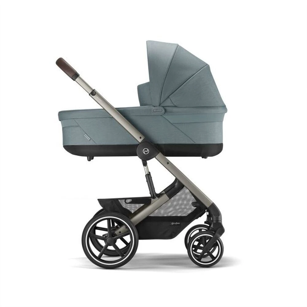 CYBEX Pack Trio Poussette Talos S Lux - Châssis Taupe + Nacelle Cot S + Aton 5 Noir + Adaptateurs - Sky Blue 4 CYBEX Pack Trio Poussette Talos S Lux - Châssis Taupe + Nacelle Cot S + Aton 5 Noir + Adaptateurs - Sky Blue – Image 2