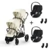 CYBEX Pack Jumeaux Poussette Double Gazelle S - Châssis Taupe + Siège + 2 Aton 5 + 2 Lots D'adaptateurs - Seashell Beige 1 CYBEX Pack Jumeaux Poussette Double Gazelle S - Châssis Taupe + Siège + 2 Aton 5 + 2 Lots D'adaptateurs - Seashell Beige -Produits Pour Bébé cy042055076
