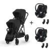 CYBEX Pack Jumeaux Poussette Double Gazelle S - Châssis Noir + Siège + 2 Aton 5 + 2 Lots D'adaptateurs - Moon Black 2 CYBEX Pack Jumeaux Poussette Double Gazelle S - Châssis Noir + Siège + 2 Aton 5 + 2 Lots D'adaptateurs - Moon Black -Produits Pour Bébé cy042055106