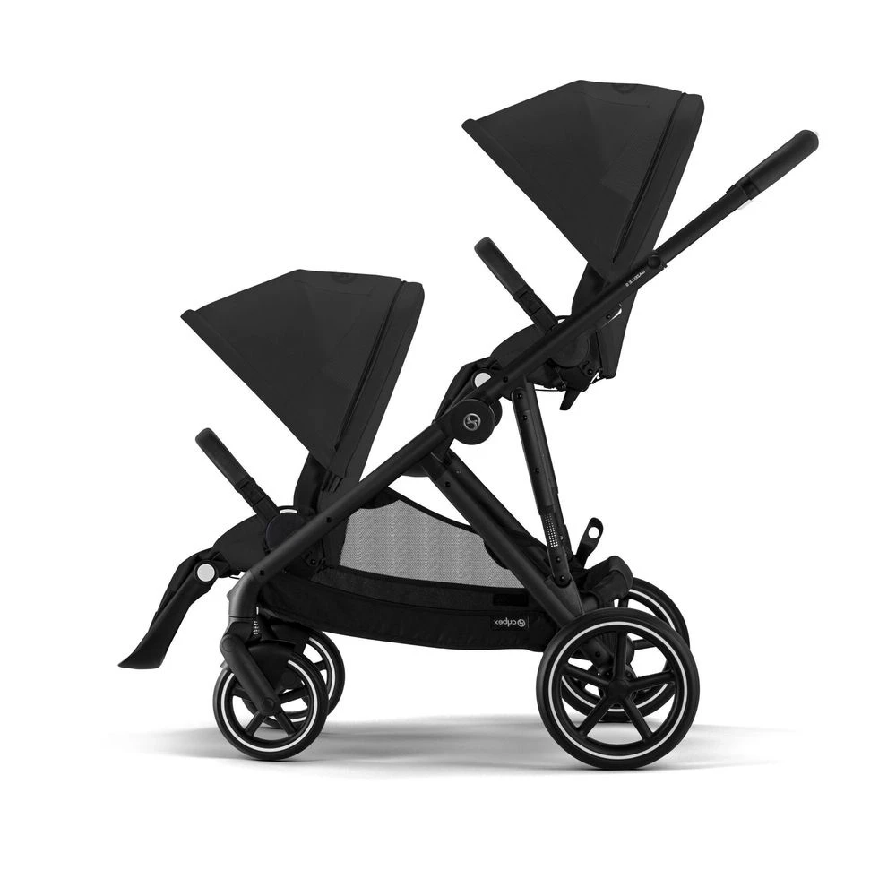 CYBEX Pack Jumeaux Poussette Double Gazelle S - Châssis Noir + Siège + 2 Aton 5 + 2 Lots D'adaptateurs - Moon Black 4 CYBEX Pack Jumeaux Poussette Double Gazelle S - Châssis Noir + Siège + 2 Aton 5 + 2 Lots D'adaptateurs - Moon Black – Image 2