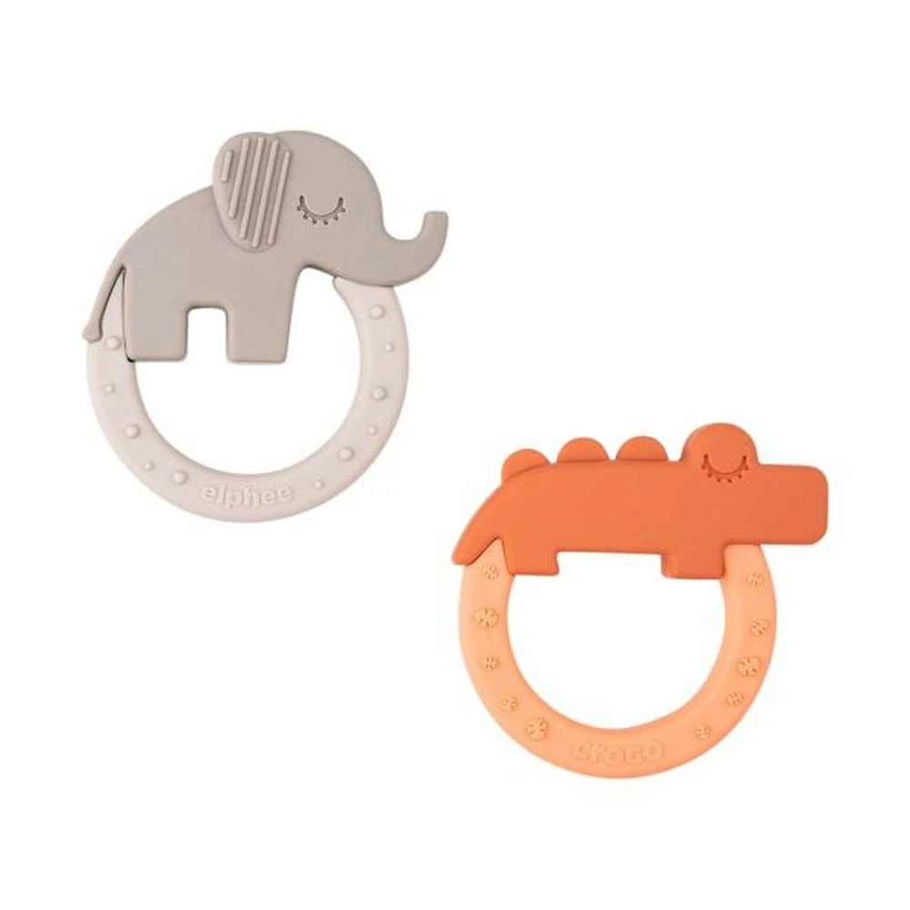 Done By Deer Lot De 2 Anneaux De Dentition Deer Friends Papaye/sable 4 Done By Deer Lot De 2 Anneaux De Dentition Deer Friends Papaye/sable – Image 2