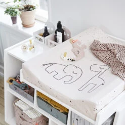 Done By Deer Matelas à Langer Dreamy Dots Rose Poudré -Produits Pour Bébé db091101911 1