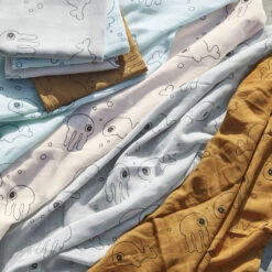 Done By Deer Lot De 2 Langes 120x120cm Sea Friend Rose Poudré -Produits Pour Bébé db121019114 1