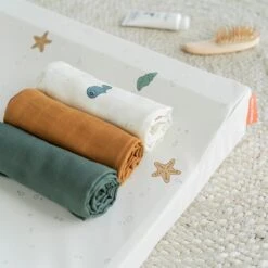 Done By Deer Lot De 3 Langes Sea Friends Colour Mix -Produits Pour Bébé db121028581 2