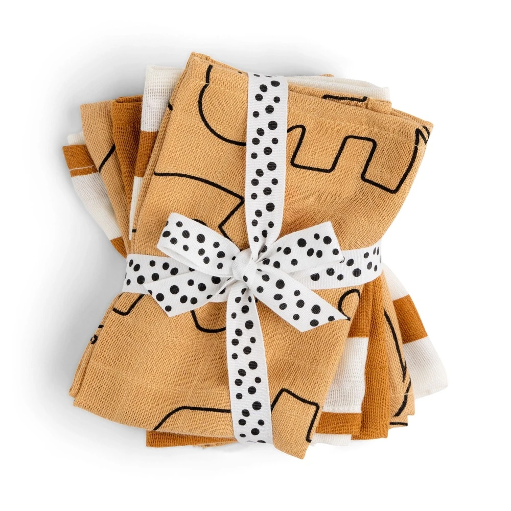 Done By Deer Lot De 5 Lingettes Deer Friends Moutarde 3 Done By Deer Lot De 5 Lingettes Deer Friends Moutarde