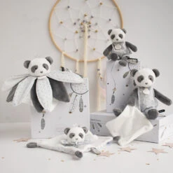 Peluche Bébé Pantin Avec Doudou Panda Attrape-rêve -Produits Pour Bébé dc083335449 4
