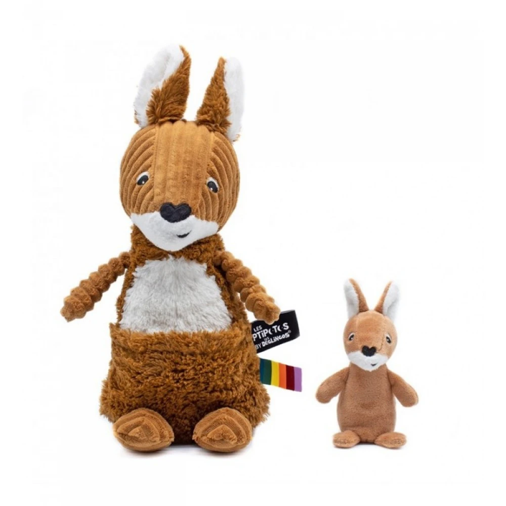Peluche Kangourou Et Son Bébé Cassonade Allézou Les Ptipotos 4 Peluche Kangourou Et Son Bébé Cassonade Allézou Les Ptipotos – Image 2