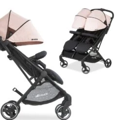 HAUCK Canopy Pour Poussette Double Swift X Duo Rose -Produits Pour Bébé ha040850267 1