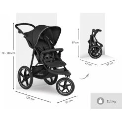 HAUCK Poussette Runner 2 Black -Produits Pour Bébé ha041074200 1