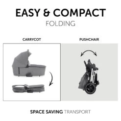 HAUCK Pack Poussette Duo Vision X Set Melange Grey - Châssis Silver -Produits Pour Bébé ha041265256 1