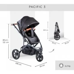 HAUCK Poussette Pacific 3 En 1 Shop N Drive Caviar -Produits Pour Bébé ha041609162 7