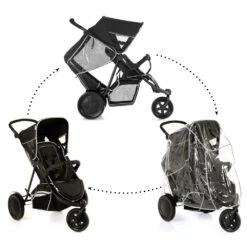 HAUCK Poussette Double Freerider Sh12 Black -Produits Pour Bébé ha042013040 6