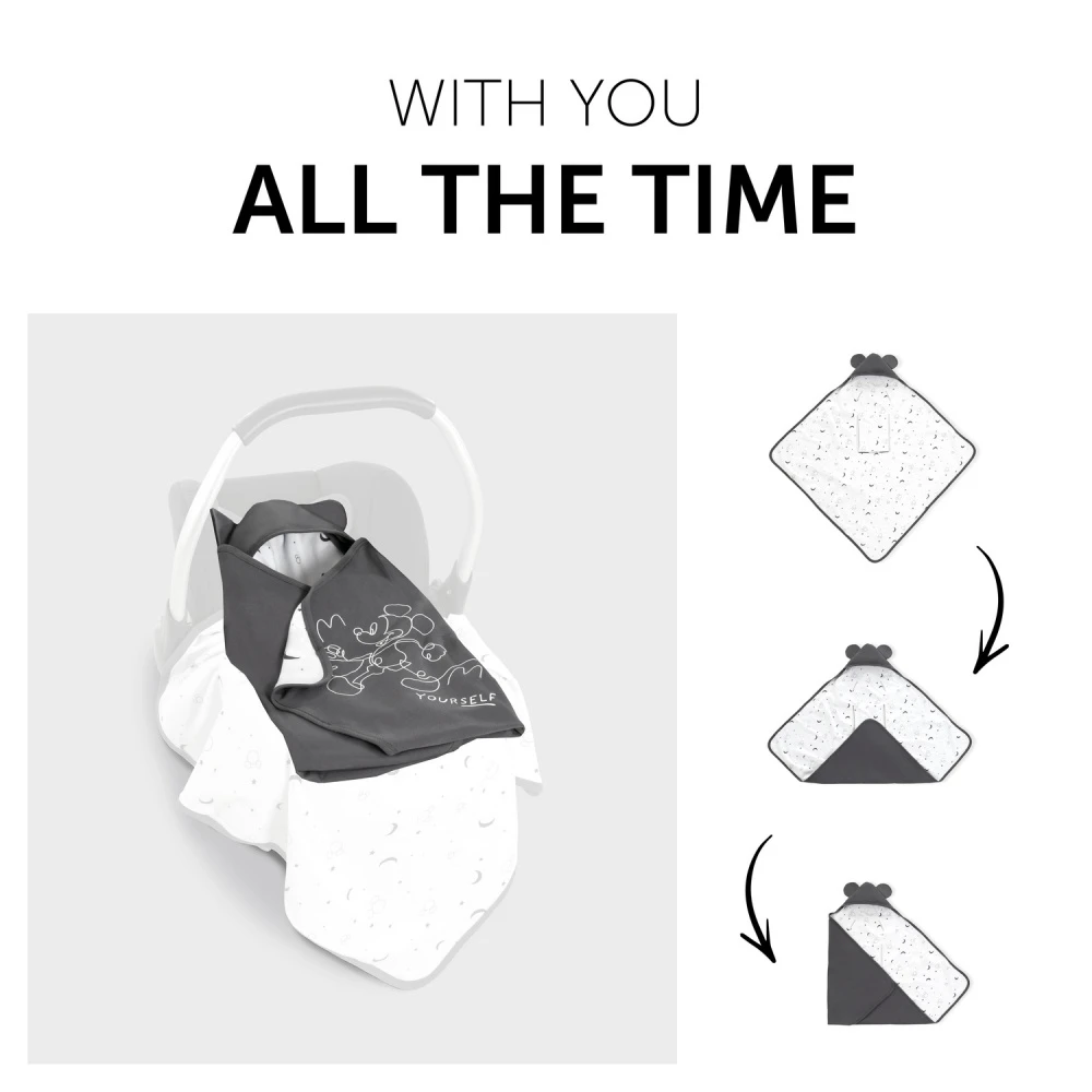 HAUCK Couverture Cosy Snuggle N Dream Mickey Mouse Anthracite 4 HAUCK Couverture Cosy Snuggle N Dream Mickey Mouse Anthracite – Image 2