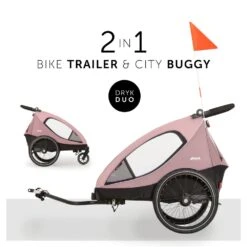 HAUCK Remorque Pour Vélo Dryk Duo Rose -Produits Pour Bébé ha070015037 2