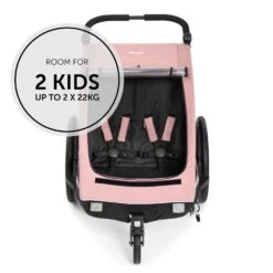 HAUCK Remorque Pour Vélo Dryk Duo Rose -Produits Pour Bébé ha070015037 3