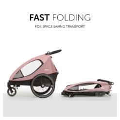 HAUCK Remorque Pour Vélo Dryk Duo Rose -Produits Pour Bébé ha070015037 5