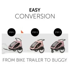 HAUCK Remorque Pour Vélo Dryk Duo Rose -Produits Pour Bébé ha070015037 6