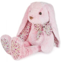 Peluche Bébé Copain Calin Lapin Rose 50 Cm