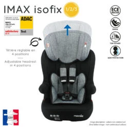 Siège Auto Imax Isofix Luxe Bleu - Groupe 1/2/3 -Produits Pour Bébé ia032552623 4
