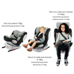 Siège Auto Seaty 360° Isofix Groupe 0+/1/2/3 Gris -Produits Pour Bébé ia032561861 4