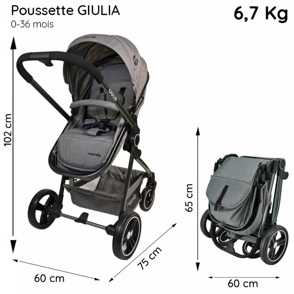 Pack Poussette Trio Giulia Avec Base 8 Pack Poussette Trio Giulia Avec Base – Image 6