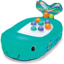 Infantino Baignoire Baleine Gonflable Avec Balles De Jeu Et Thermètre Intégré