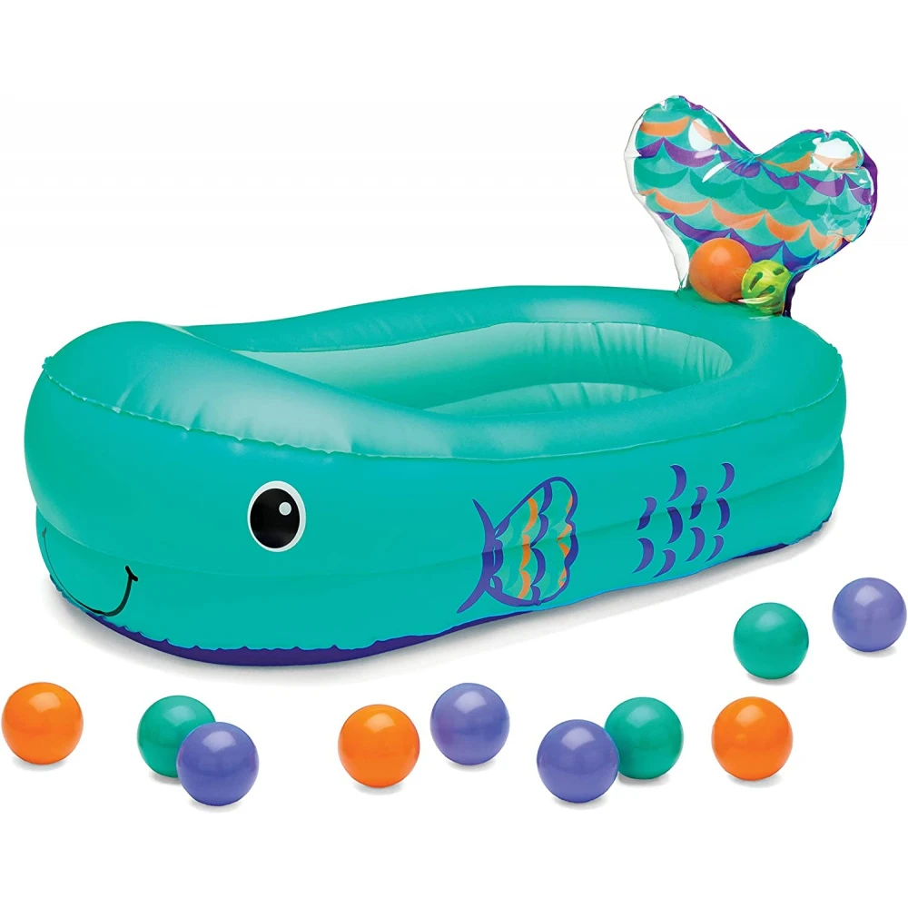 Infantino Baignoire Baleine Gonflable Avec Balles De Jeu Et Thermètre Intégré 5 Infantino Baignoire Baleine Gonflable Avec Balles De Jeu Et Thermètre Intégré – Image 3