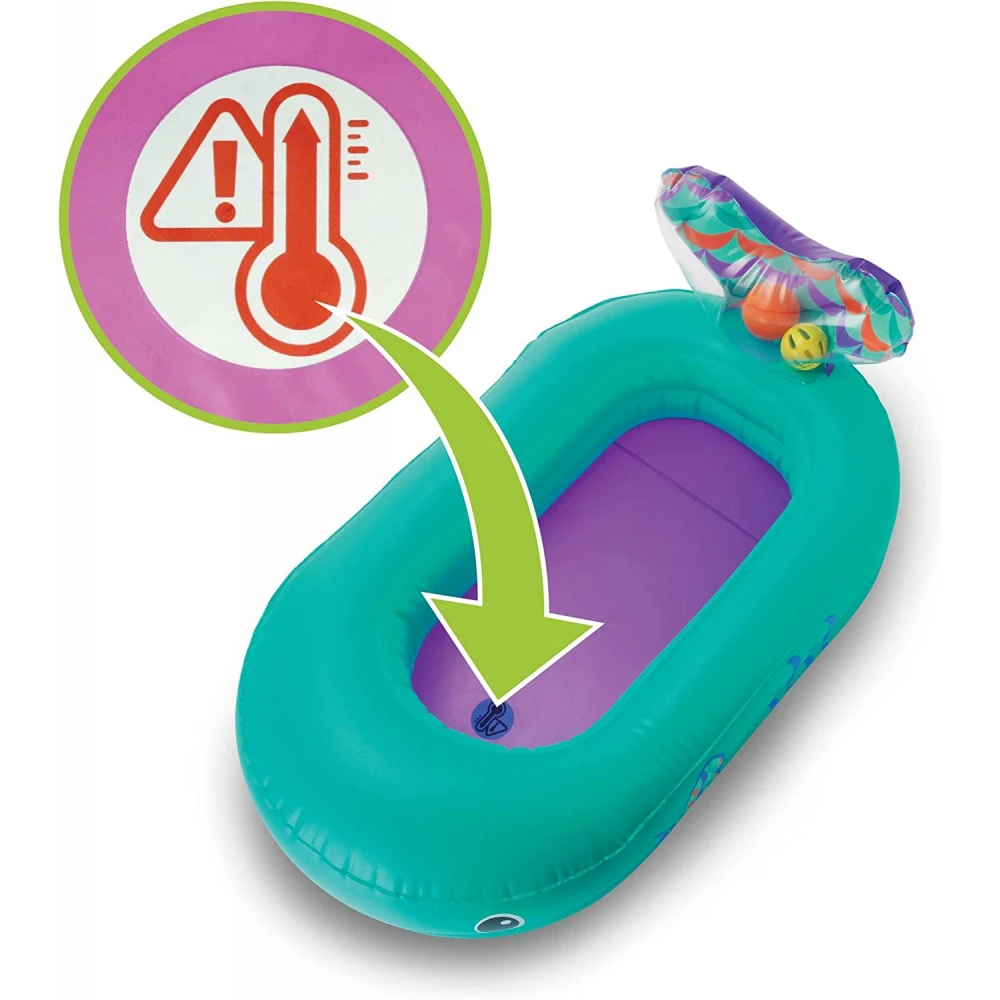 Infantino Baignoire Baleine Gonflable Avec Balles De Jeu Et Thermètre Intégré 6 Infantino Baignoire Baleine Gonflable Avec Balles De Jeu Et Thermètre Intégré – Image 4
