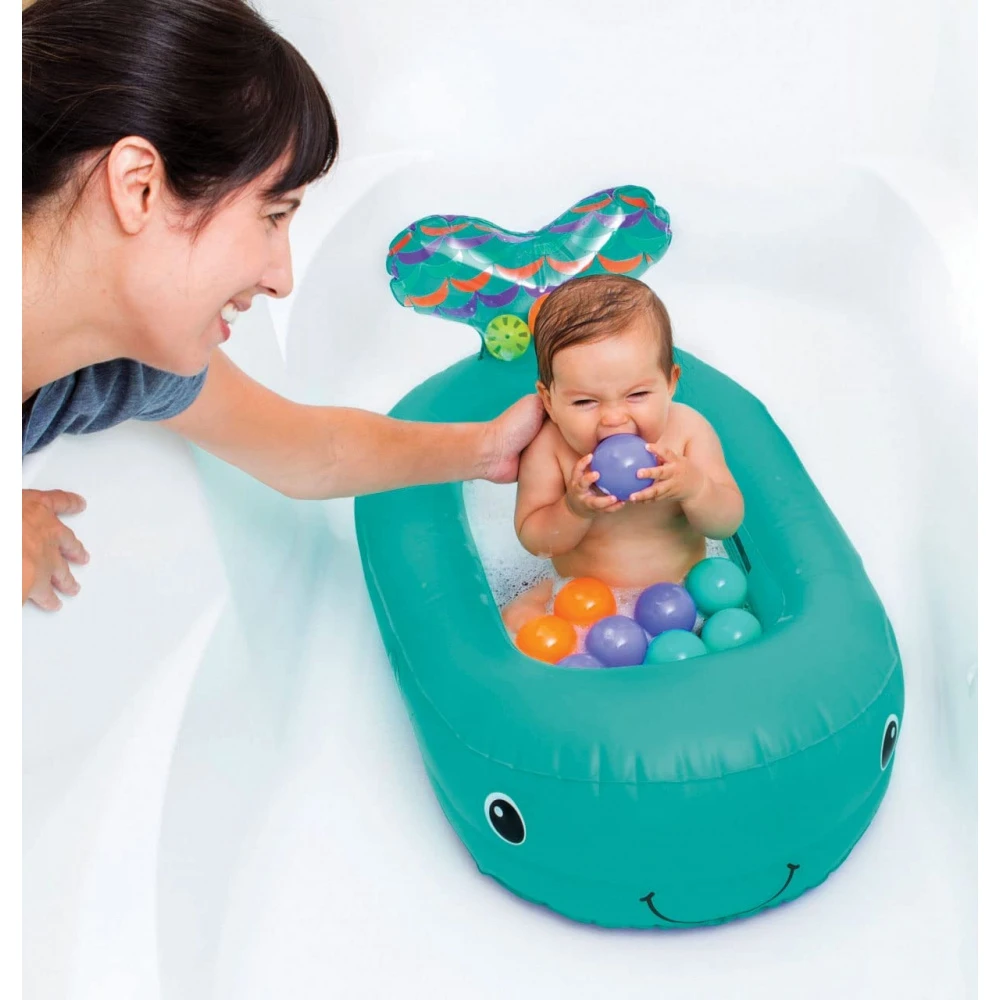 Infantino Baignoire Baleine Gonflable Avec Balles De Jeu Et Thermètre Intégré 7 Infantino Baignoire Baleine Gonflable Avec Balles De Jeu Et Thermètre Intégré – Image 5