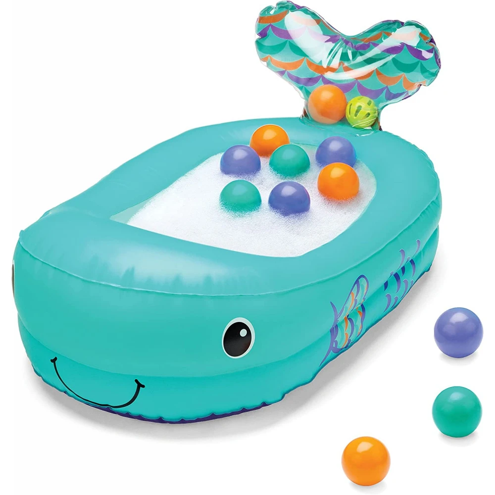 Infantino Baignoire Baleine Gonflable Avec Balles De Jeu Et Thermètre Intégré 8 Infantino Baignoire Baleine Gonflable Avec Balles De Jeu Et Thermètre Intégré – Image 6