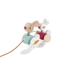 Janod Jouet à Tirer Lapins Zigolos -Produits Pour Bébé ja082082070 2