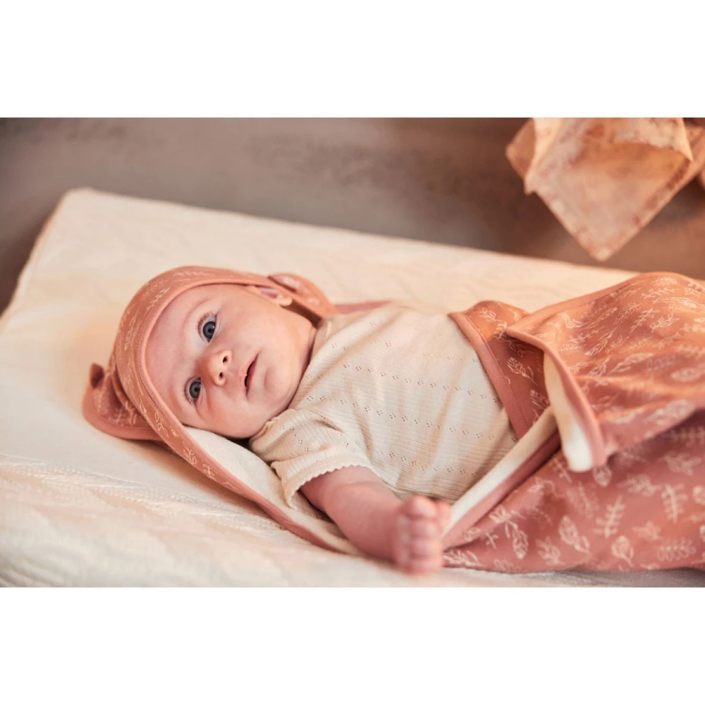 Jollein Cape De Bain Bébé 75x75 Cm Jersey Meadow Rosewood 7 Jollein Cape De Bain Bébé 75x75 Cm Jersey Meadow Rosewood – Image 5