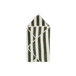 Jollein Cape De Bain Bébé 75x75 Cm éponge Stripe Leaf Green -Produits Pour Bébé jl091069955 2