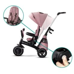 Kinderkraft Poussette Tricycle Easywist Pink -Produits Pour Bébé kk041014494 11