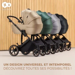 Kinderkraft Pack Poussette Duo Prime 2 - Sandrose Beige -Produits Pour Bébé kk041721775 10