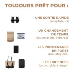 Kinderkraft Pack Poussette Duo Prime 2 - Sandrose Beige -Produits Pour Bébé kk041721775 6