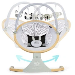 Kinderkraft Balancelle 2 En 1 Lumi - Gris Et Bois -Produits Pour Bébé kk069015675 2