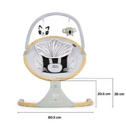 Kinderkraft Balancelle 2 En 1 Lumi - Gris Et Bois -Produits Pour Bébé kk069015675 6