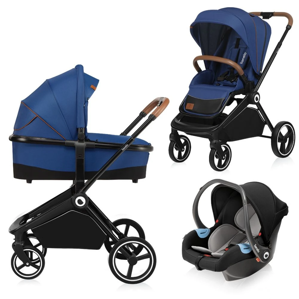Lionelo Poussette Multifonction Mika 3en1 Blue Navy 2 Lionelo Poussette Multifonction Mika 3en1 Blue Navy