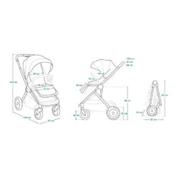 Lionelo Poussette Multifonction Mika 3en1 Blue Navy 22 Lionelo Poussette Multifonction Mika 3en1 Blue Navy -Produits Pour Bébé le041001778 10