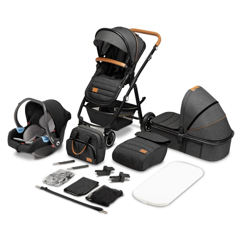 Lionelo Pack Trio Poussette Amber + Nacelle + Coque Grey Graphite 3 Lionelo Pack Trio Poussette Amber + Nacelle + Coque Grey Graphite
