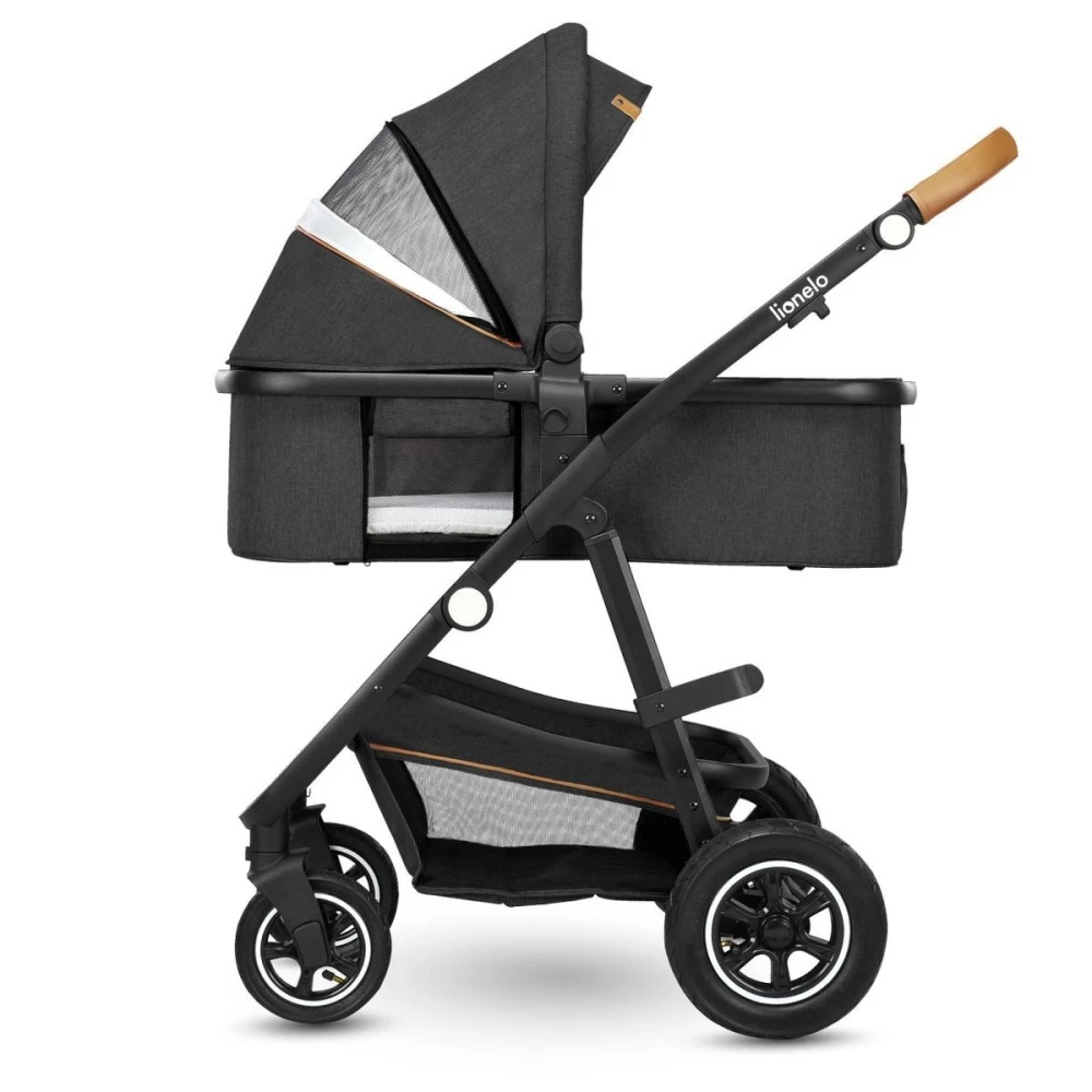 Lionelo Pack Trio Poussette Amber + Nacelle + Coque Grey Graphite 17 Lionelo Pack Trio Poussette Amber + Nacelle + Coque Grey Graphite – Image 15