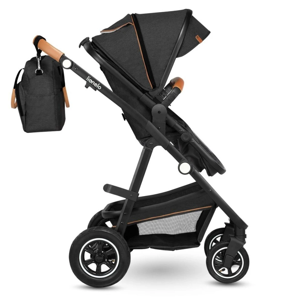 Lionelo Pack Trio Poussette Amber + Nacelle + Coque Grey Graphite 11 Lionelo Pack Trio Poussette Amber + Nacelle + Coque Grey Graphite – Image 9