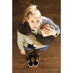 Echarpe De Portage Sans Nœud - Anthracite, Olive (réversible) -Produits Pour Bébé lr046142612 4