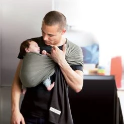 Echarpe De Portage Sans Nœud - Anthracite, Olive (réversible) -Produits Pour Bébé lr046142612 5