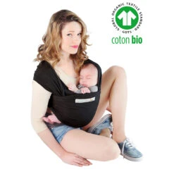 Echarpe De Portage Basic Bio Noir -Produits Pour Bébé lr046143664 1