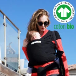Echarpe De Portage Basic Bio Noir -Produits Pour Bébé lr046143664 4