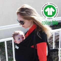 Echarpe De Portage Basic Bio Noir -Produits Pour Bébé lr046143664 6