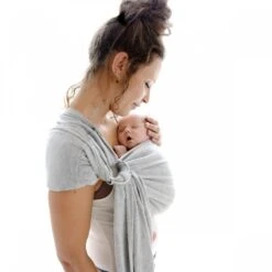 Petite écharpe De Portage Sans Nœud Gris Chiné -Produits Pour Bébé lr046143763 1
